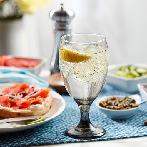 Classic Smoke Goblet Beverage Glasses (6 Count)