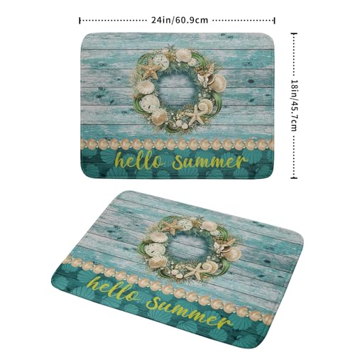 Hello Summer Dish Drying Mat for Kitchen Counter