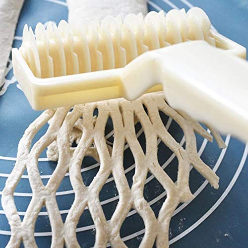 2Pcs Lattice Roller Cutter Pastry Cutter Roller DIY Baking Tool for Dought Cookie Pie Pizza Bread Pastry (2 Count)