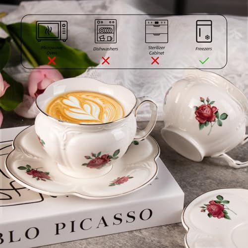 Tea Cups and Saucers Set of 2 (2 Count)