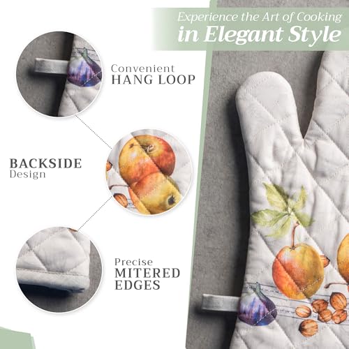 100% Cotton Oven Mitt & Pot Holder Set