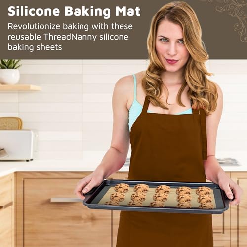 4 Pack Silicone Baking Mat Nonstick 2 Half and 2 Quarter Size (4 Count)