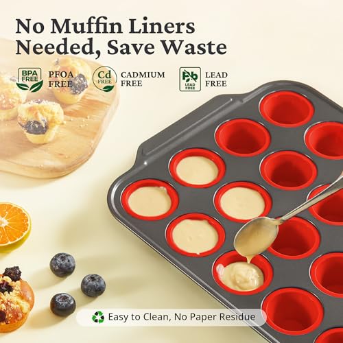Silicone Mini Muffin Pan with Metal Frame