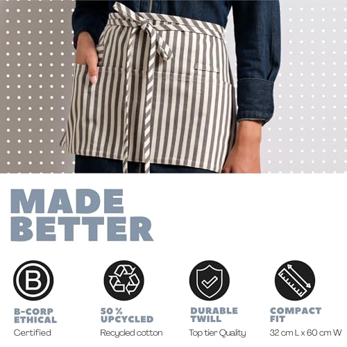 Chef Waist Aprons for Women with Pockets