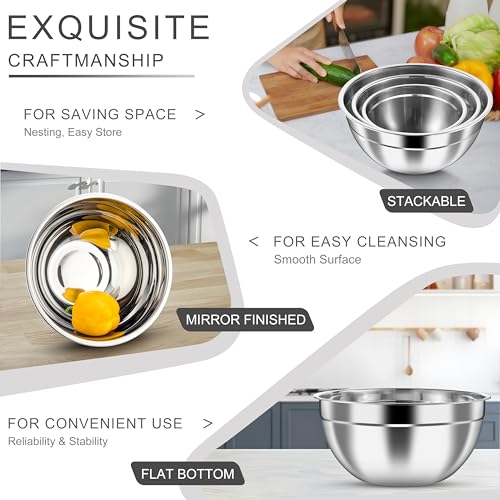 Mixing Bowls with Airtight Clear Lids (6 Count)
