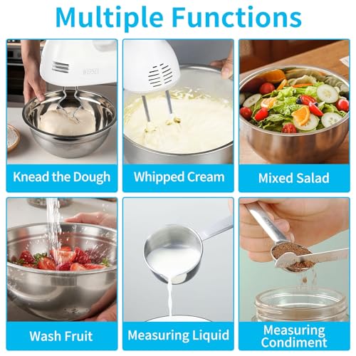 Hand Mixer Electric Mixing Bowls Set