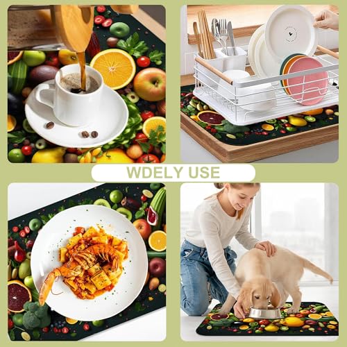 Dish Drying Mat for Kitchen Counter Absorbent Dish Coffee Mat 16"X24"