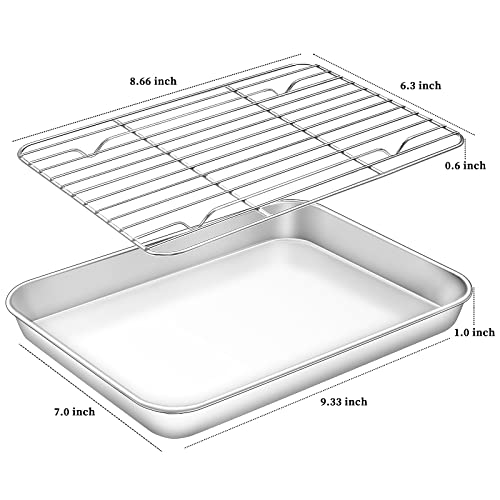 Baking Sheet with Rack Set [2 Sheets + 2 Racks]