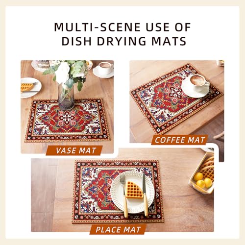 Dish Drying Mat Absorbent Soft Diatomite Coffee Mat