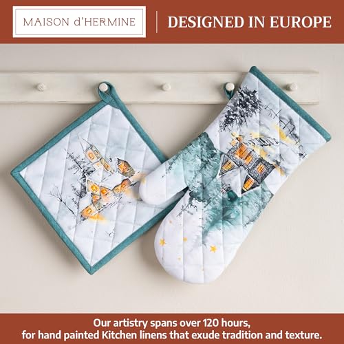 100% Cotton Oven Mitt & Pot Holder Set (2 Count)