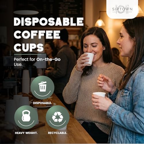 Paper Cups 12 oz 1000 Pack for Coffee & Tea Made in USA (1000 Count)