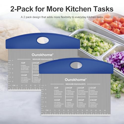 2 Pack Bench Scraper Dough Cutter
