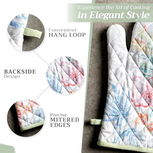 100% Cotton Oven Mitt & Pot Holder Set (2 Count)