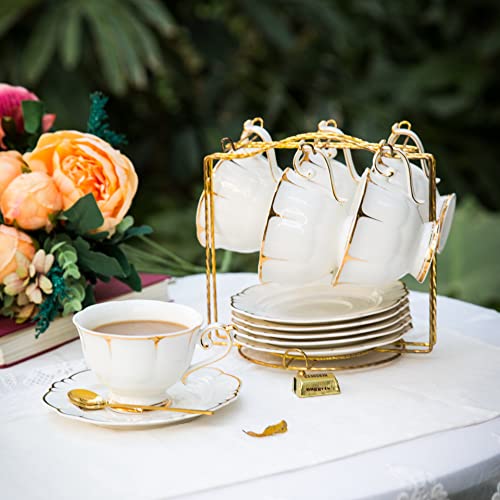 Tea Sets for Adults Fine Bone China Tea Set for 6