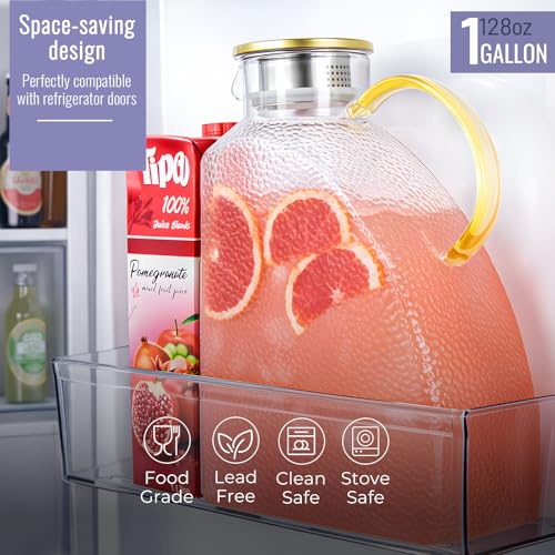 Glass Pitcher With Lid