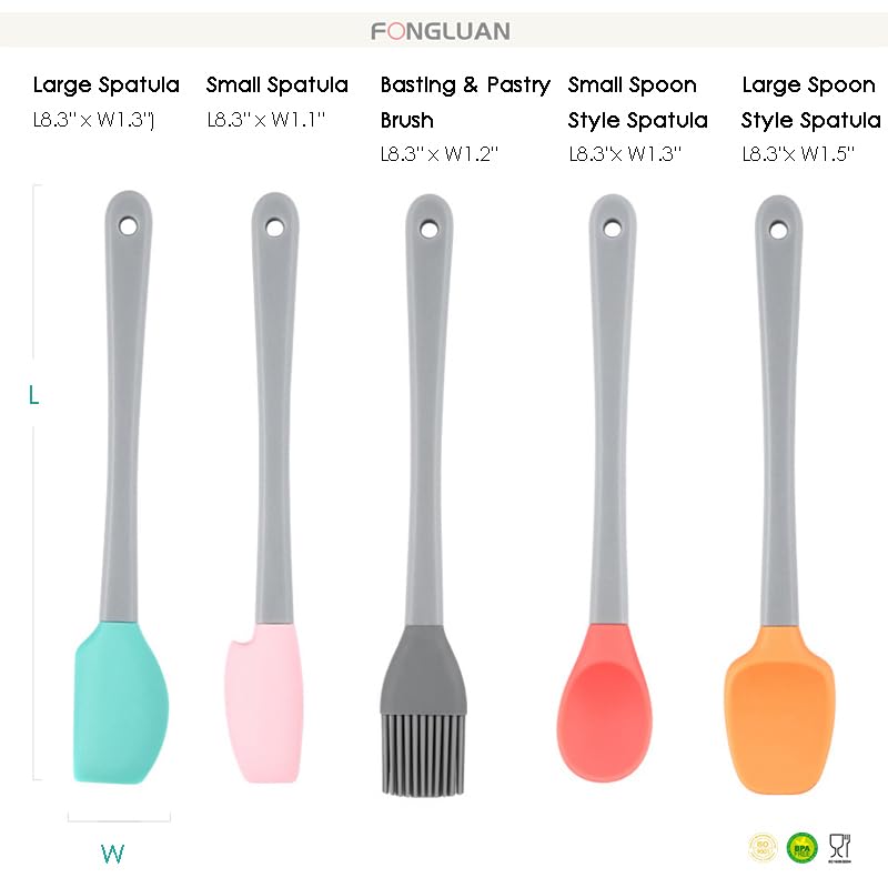 Mini Silicone Spatula Set of 5 (5 Count)
