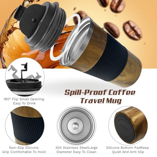Vacuum Insulated Stainless Steel Travel Coffee Mug