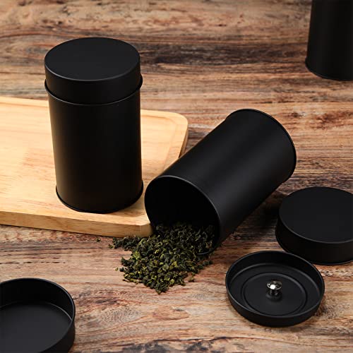 6 Pack Metal Tea Tin Canisters (6 Count)