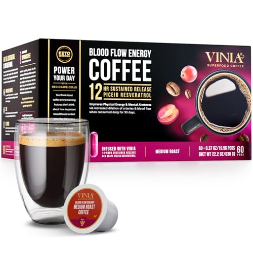 Blood Flow Medium Dark Roast Coffee Pods (60 Count)