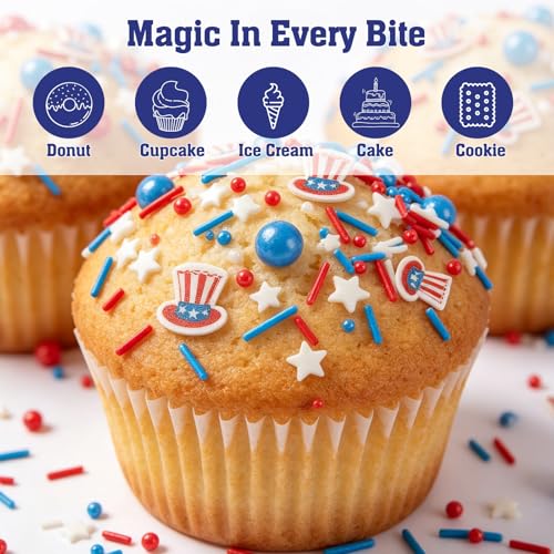Patriotic Sprinkles 130g (4.58 Ounce)