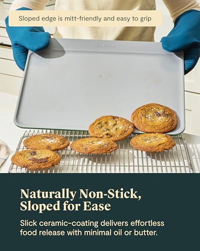 Non Stick Ceramic Baking Sheet Trio and Cookie Sheet Set (4 Count)