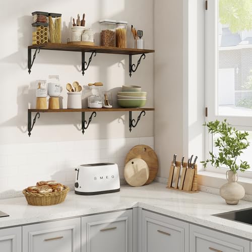 12 Inch Deep Floating Shelves for Wall (2 Count)