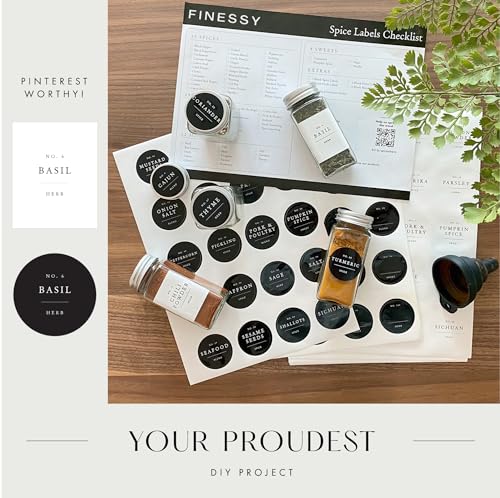 Thick Glass Spice Jars With Metal Lids And Labels (36 Count)