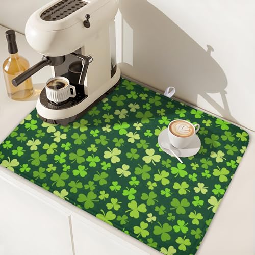 St. Patrick's Day Dish Drying Mat for Kitchen Counter