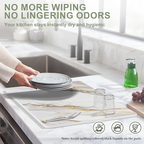 Large Stone Drying Mat for Kitchen Counter