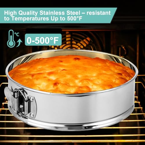 10 inch Stainless Steel Springform Pan with Silicone Protector