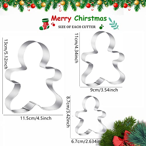 3PCS Gingerbread Man Cookie Cutters