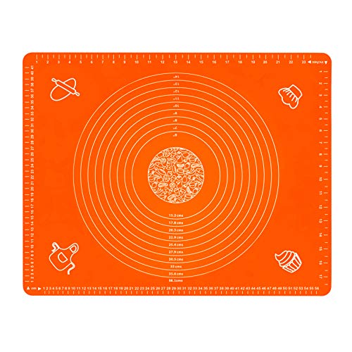Silicone Baking Mat for Rolling Pastry Dough with Measurements