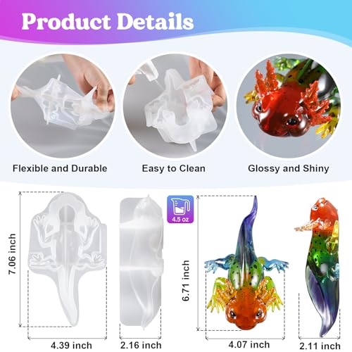 Large Axolotl Resin Molds Silicone