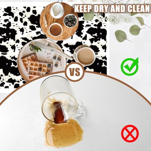 Dish Drying Mat Cow Print Coffee Bar Mat for Countertop Absorbent Drying Rack Pad Hide Stain Rubber Backed Dish Drainer Rack Pad Espresso Machine Dining Room Decoration 15.7 x 23.6 Inch