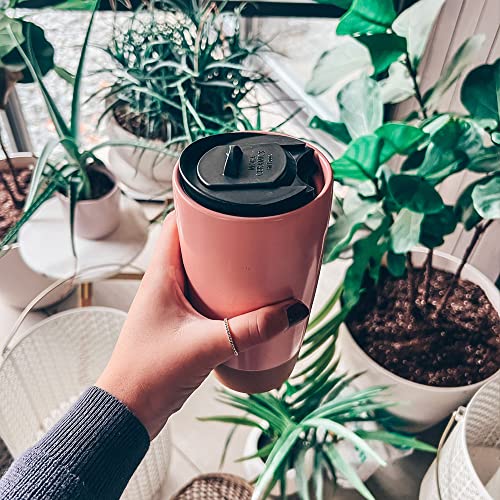Double Wall Ceramic Coffee Travel Mug with Lid