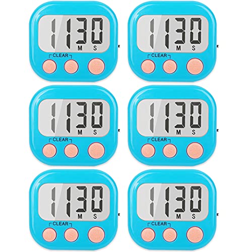 Digital Kitchen Timers for Cooking (6 Count)