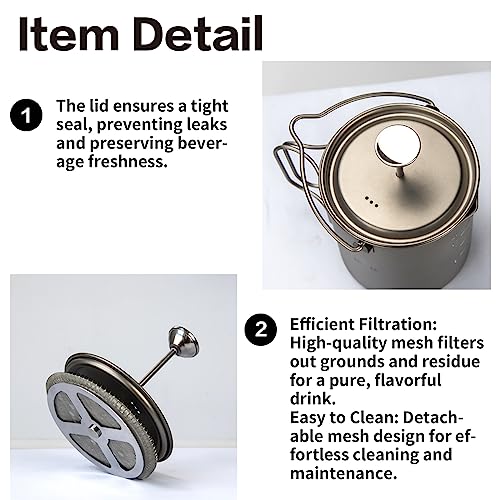 Titanium French Press Pot 750mL