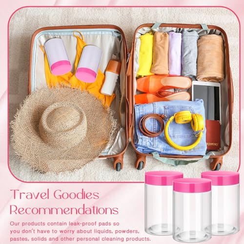 4 Pcs Plastic Jars Wide Mouth with Lids (4 Count)