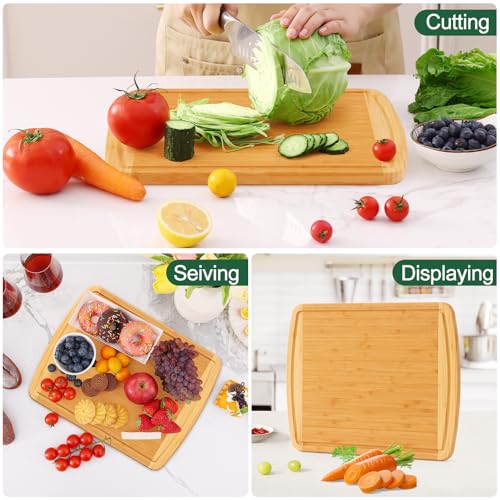 Large Bamboo Cutting Boards for Kitchen