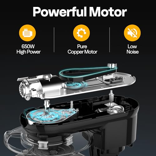 3-in-1 Stand Mixer, 6-Quart Tilt-Head Mixer, 10 Speeds, Black