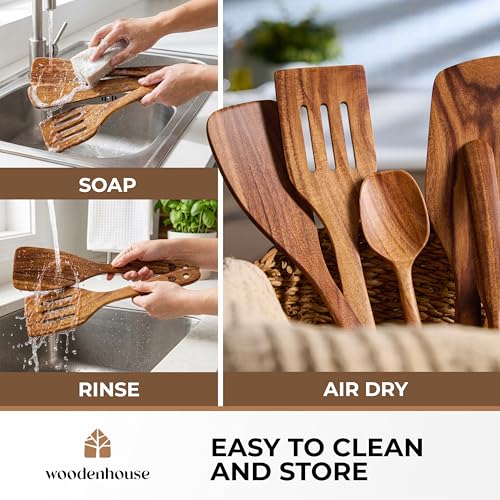 Wooden Spatula for Cooking (6 Count)