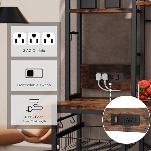 Bakers Rack with Power Outlet