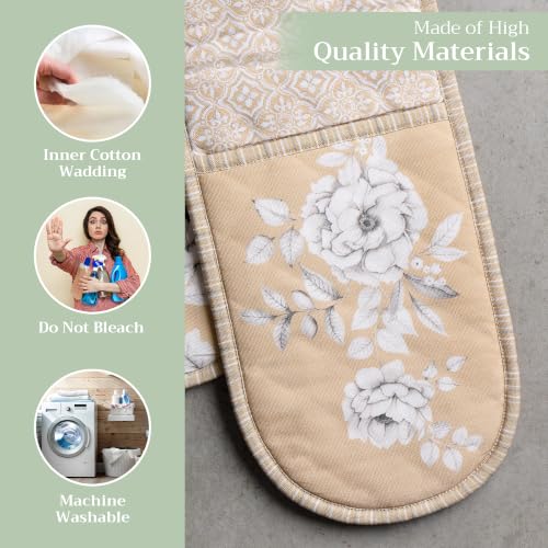 Double Oven Mitts 100% Cotton Double Oven Glove