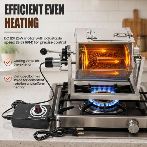 Coffee Roaster for Home Use 2.65LBS Coffee Bean Baking Machine