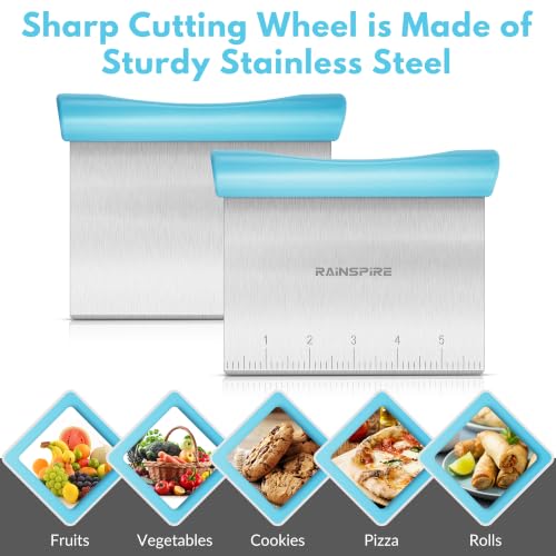 Multi Purpose Stainless Steel Bench Scraper Dough Blender & Pastry Cutter