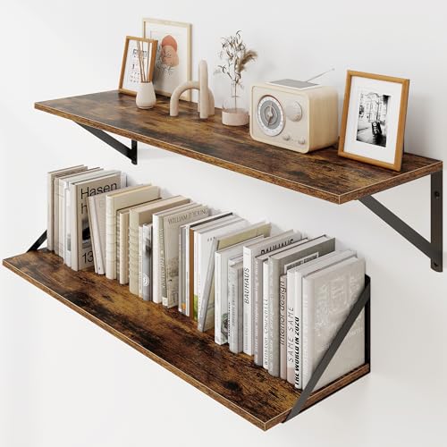 Deep Floating Shelves for Wall (2 Count)