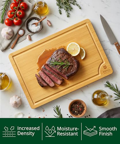 Wooden Cutting Boards for Kitchen Meal Prep & Serving