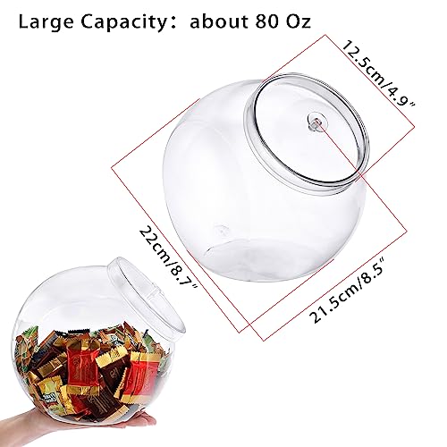 Clear Slanted Plastic Storage Jar with Lid