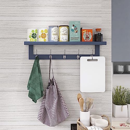 Coat Hooks with Shelf Wall