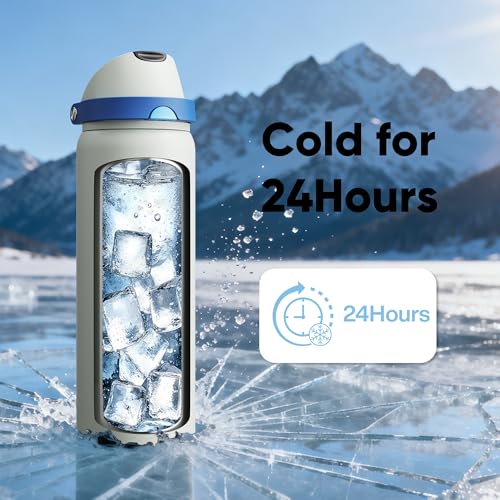 Insulated Water Bottle with Straw